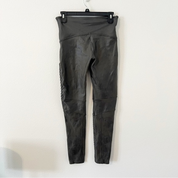 SPANX Moto High Waisted Leggings Pants Gunmetal Gray XL - Picture 3 of 6